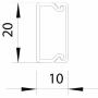Couvre-joint 10x20 mm blanc - Qu - Moulure et goulotte