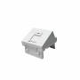 Plastron RJ45 incliné (45°) 45x4 - Prise RJ45
