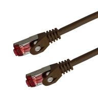 Cat 6a SSTP LSOH MARRON Snagless avec fiche de test – 2m