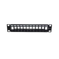UPTEC - Panneau de brassage 10" pour 12 modules type Keystone
